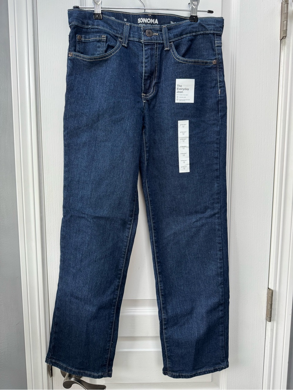 NWT Sonoma Dark Blue Straight-Leg Kids Jeans